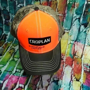 K-products brand hat safety orange, brown‎ and camouflage